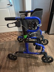 Gently Used – Lumex Hybrid Rollator Walker Converts to Wheelchair