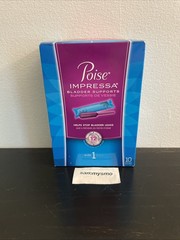 Poise Impressa Size 1 Bladder Supports 10 Count Exp 2020