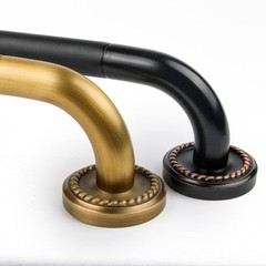 2 Pack 20 Inch Bronze Shower Grab Bar Matte Black, Munzong Antique Brass Bathroo