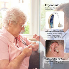 2 PACK Hearing Aids for Seniors Rechargeable with Noise Cancelling
