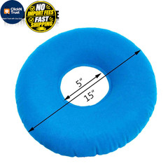 Shineyid 2 Pack Donut Pillow, 15x15x2 inches, Dark Blue & Light