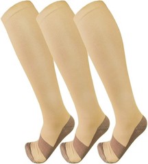 3 Pack Copper Compression Socks – Compression Socks Women & Men Circulation -…