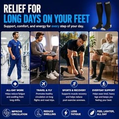 SB SOX 3-Pair Compression Socks for Men & Women (15-20mmHg) – Best Compressio…