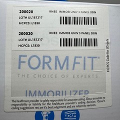 Ossur Form Fit Knee Immobilizer 20 Inch Universal 3 Panel Brace 200020 L1830