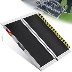 2/3/4/5/6/7/8/10/12 FT Folding Aluminum Wheelchair Ramps Mobility Ramps Non-Slip