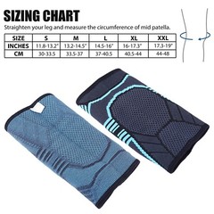 2x Knee Sleeve Compression Brace Support For Sport Joint Arthritis Pain Relief