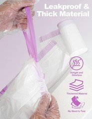 50 Count Bedside Commode Liners with Absorbent Pads – Set with 50 Disposable …