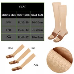 2-6 Pairs Women Men Copper Compression Socks Calf Leg Foot Support Stockings