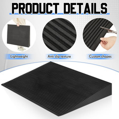 4″ Lightweight EVA Threshold Ramp for Wheelchairs, 800 lb Capacity, Non-Slip