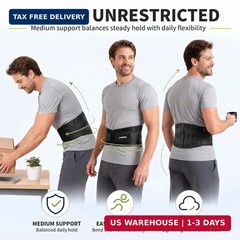 CAMBIVO Back Brace with 9-Stay Adjustable Lumbar Support Belt, BS10 | 9-stay lum