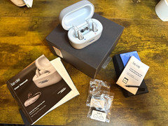 Lexie Powered by Bose Rechargeable BTE Hearing Aids Pair, White w/ Charging Case