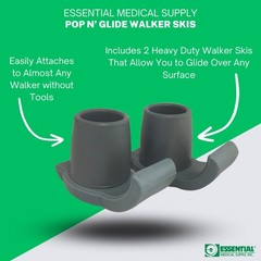 Essential Medical Supply Pop & Glide Easy Use 1 Count (Pack of 1), Gray