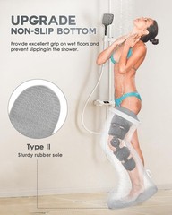 Reusable Extra Wide Full Leg Cast Protector – Non-Slip Design for Shower Safety