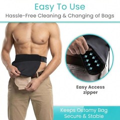 Ostomy Belt for Men & Women – Adjustable Belt for Colostomy, Ileostomy, Urostomy