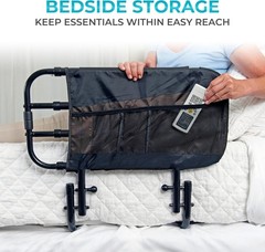 EZ Adjust Bed Rail, Adjustable Senior Bedrail and Safety Assist Railing for E…