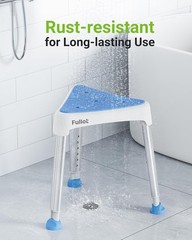 Space-Saving Triangular Shower Chair for Inside Shower with EVA Pad, 400 lbs …