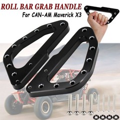 Black Grab Handle Hand Holder Grip Kit For 2017-2021 Can Am X3 Max