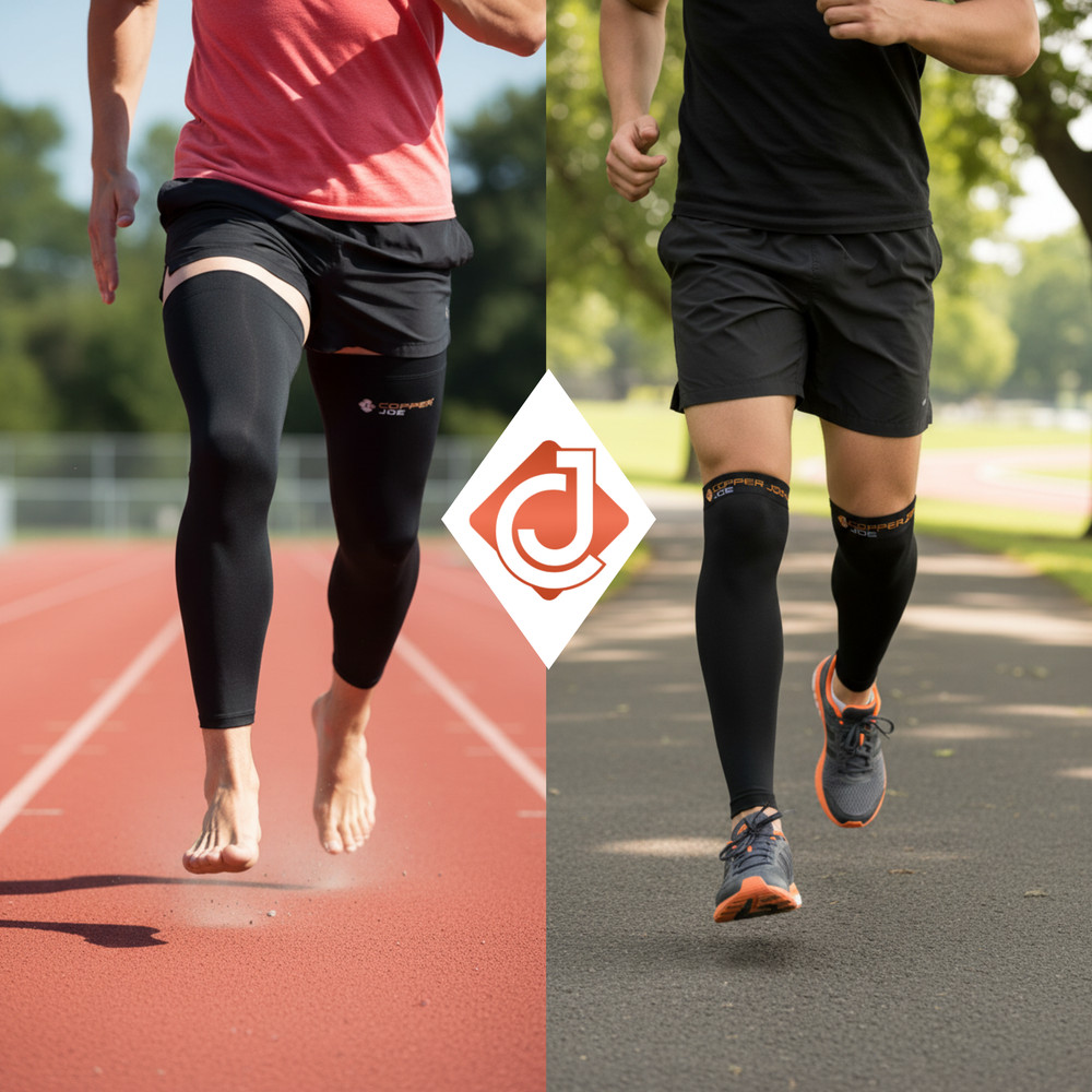 Full Leg Coverage Bundle – Copper Infused Full Leg Sleeve & Calf Compression Set