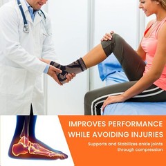 Copper Ankle Brace Support Compression Sleeve Socks Foot Fasciitis Pain Relief