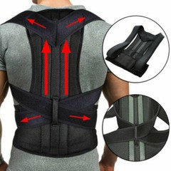Heavy Duty Adjustable Lumbar Support Lower Waist Back Belt Brace Gym Pain Relief