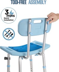 Silla de ducha con respaldo para personas mayores, taburetes y bancos de ducha p