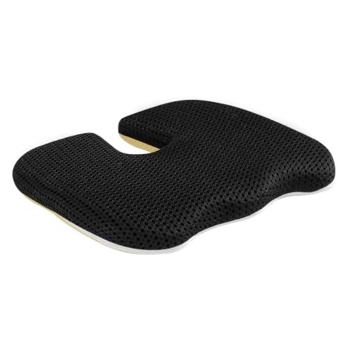 Compact Breathable Seat Cushion: U-Shape Design for Office, Car, and Gaming Use