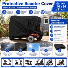 All Season Mobility Scooter Cover 55in Waterproof Heavy Duty Wheelchair Rain Sun