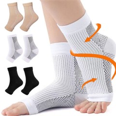 3 Pack Ankle Brace Compression Sleeve 15-20 mmHg Open Toe Сompression Socks