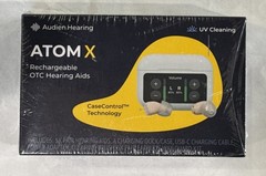 Audien Hearing ATOM X -Rechargeable OTC Hearing Aids-New Sealed