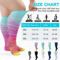 1/3/5 Pairs Big Size Compression Socks, Unisex Quick-Dry Anti-Slip for Daily Use