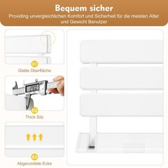 Shower Seat Folding Wall Mounted Bathroom Mobility Aid Chair Strong Fold Up Down