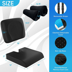 Wheelchair n for Pressure Relief – (4-Piece Set) 18”X16” Anti-Slip Wheelchair Se