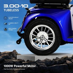 1000W Heavy Duty 4 Wheel Mobility Scooters for Seniors 40 Miles 500 lb Capacity