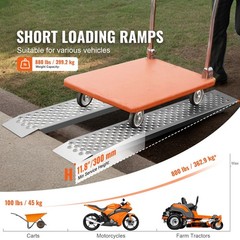 Portable Loading Ramps, 2 Pcs 47.2 x 8.5 in, Durable Aluminum Shed Ramp Set