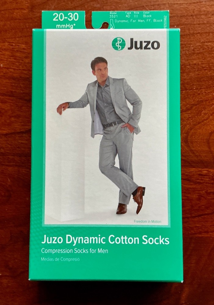Juzo 3521 AD Dynamic Cotton Compression Socks 20-30mmHg Size 111 (Black) NEW