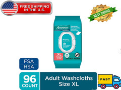 Assurance Premium Disposable Washcloths XL 96 Count | Extra Large Adult Wet Wipe