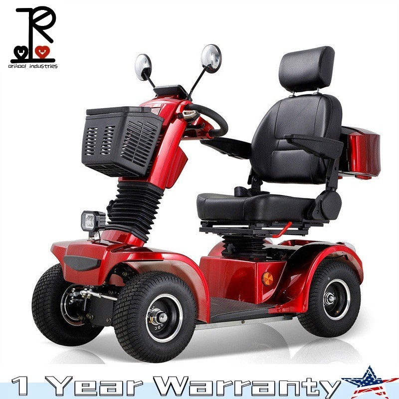 4 Wheel 500W Mobility Scooters 48V 20Ah 31 miles10mph 330lbs for Adult Senior