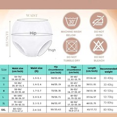 Clear Adult Waterproof TPU Incontinence Pants Reusable Plastic Diaper Cover