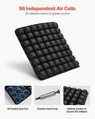 VEVOR Inflatable Seat Cushion 3D Air Cell Seat Cushion for Pressure Relief