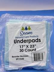 Secure Personal Care Products Underpads/ Puppy Training Pads 17″ X 23″ 30 count