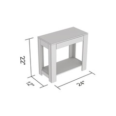 & Co. Co. White Drawer Accent End Table 81057.Z.01