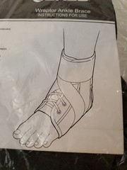 Breg Wraptor Ankle Brace Stabilization Universal Black Adjustable Laces