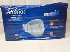 Attends Briefs Maximum Absorbency L White 44-58 in SecureGrip 24 Count