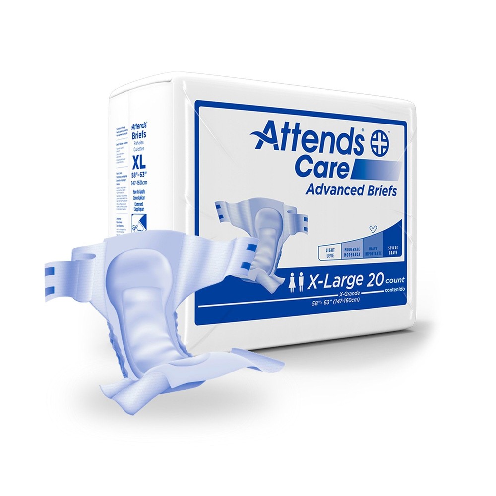 Attends DermaDry Plus Incontinence Brief, Extra Large (CS/60)