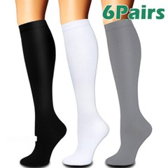 6x Compression Socks With Arch Graduated Support Sox 20-30 mmgh For Women Men