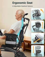 Ergonomic Electric Wheelchair – 35Lb Lightweight Electric Wheelchair, Black