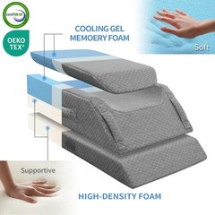 Adjustable Leg Elevation Pillows for Swelling After Surgery, Cooling Memory F…