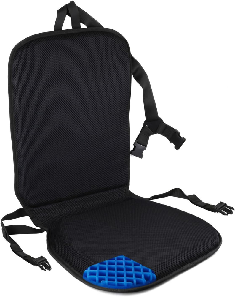 All Gel Orthopedic Seat and Back Cushion Pad | Upper Lower Back Support Pillow f