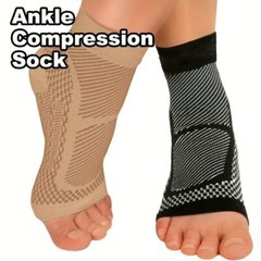 2 Pairs Compression Socks Ankle Sleeve for Plantar Fasciitis Achilles Tendonitis