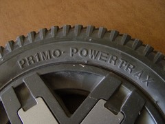 PAIR Of Gray Painted Quantum Main Drive Wheels/Tires PR1MO 3.00-8